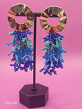 PANSY-DANGLE EARRINGS