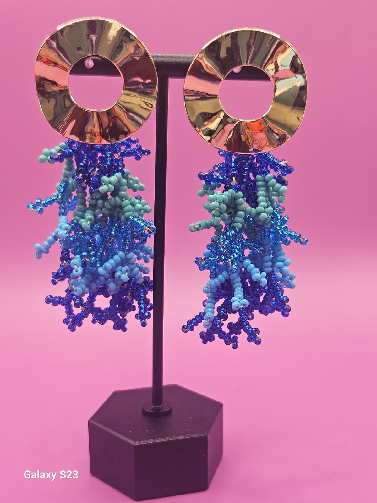 PANSY-DANGLE EARRINGS