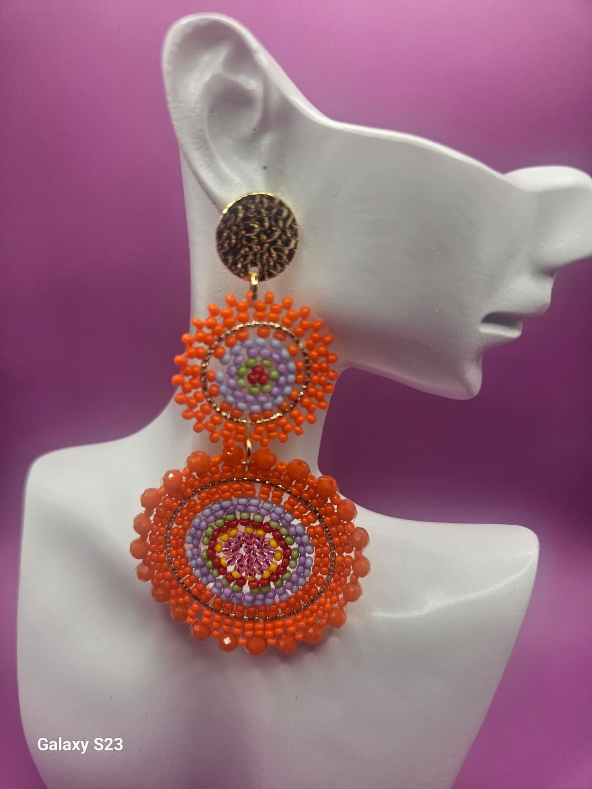 TROPICAL- Handmade Czech beaded earrings