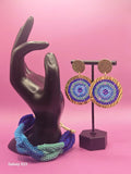 FLORAL- HANDMADE BRACELET/EARRINGS SET