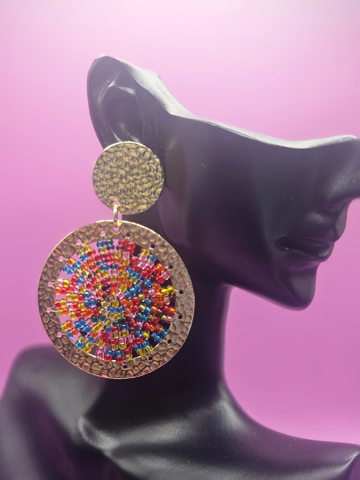 TROPICAL- Handmade Czech beaded earrings